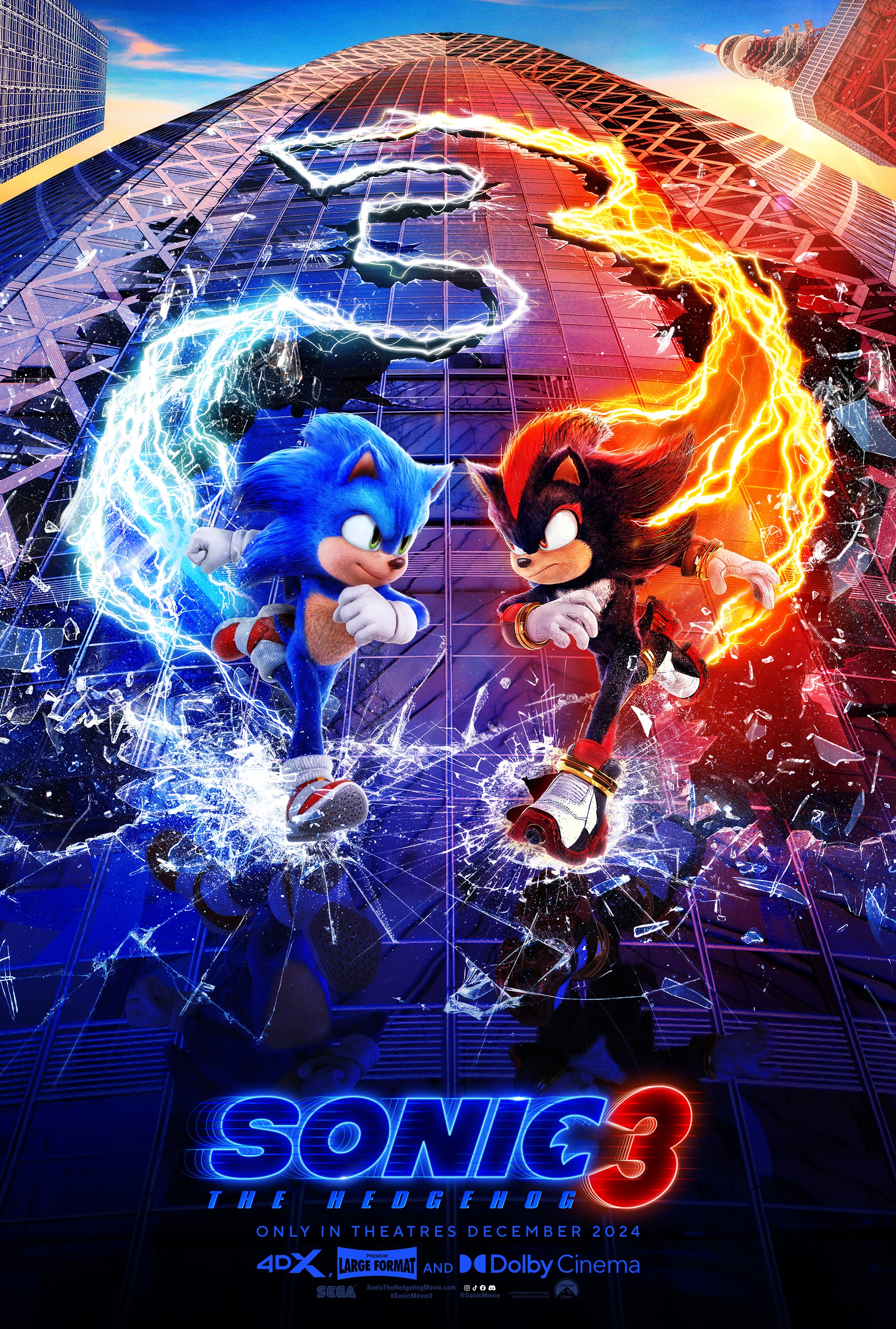 Sonic 3 movie poster